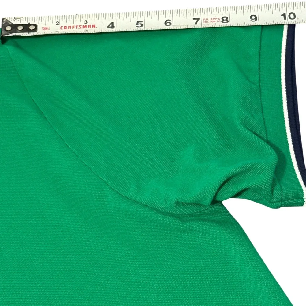 Polo Ralph Lauren Mens Green Tipped Pique Polo‎ Shirt 2XB Big & Tall